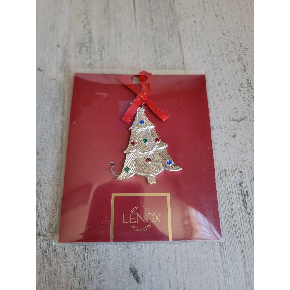 Lenox jeweled tree ornament metal Xmas home‎ decor collectible